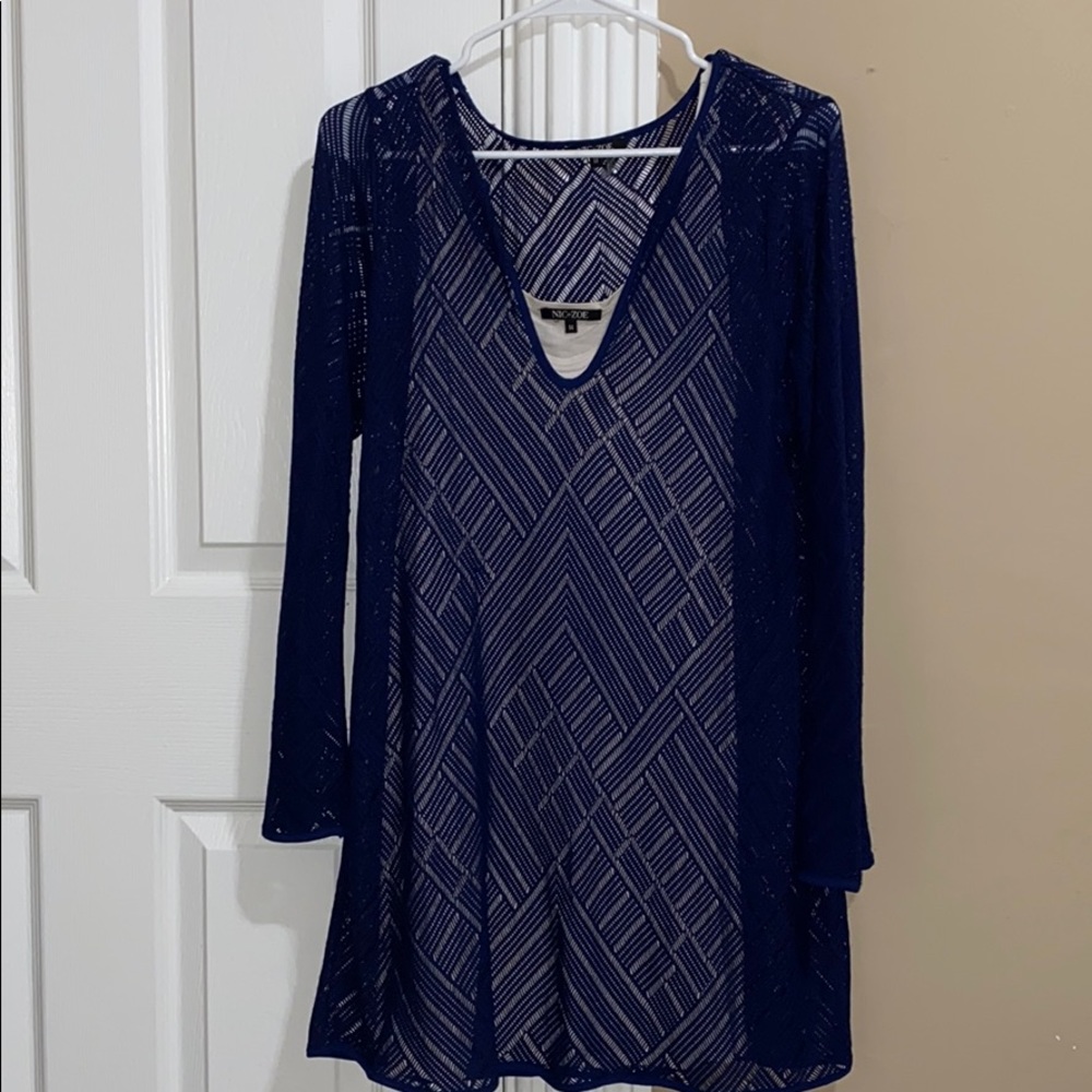 Blue lace dress